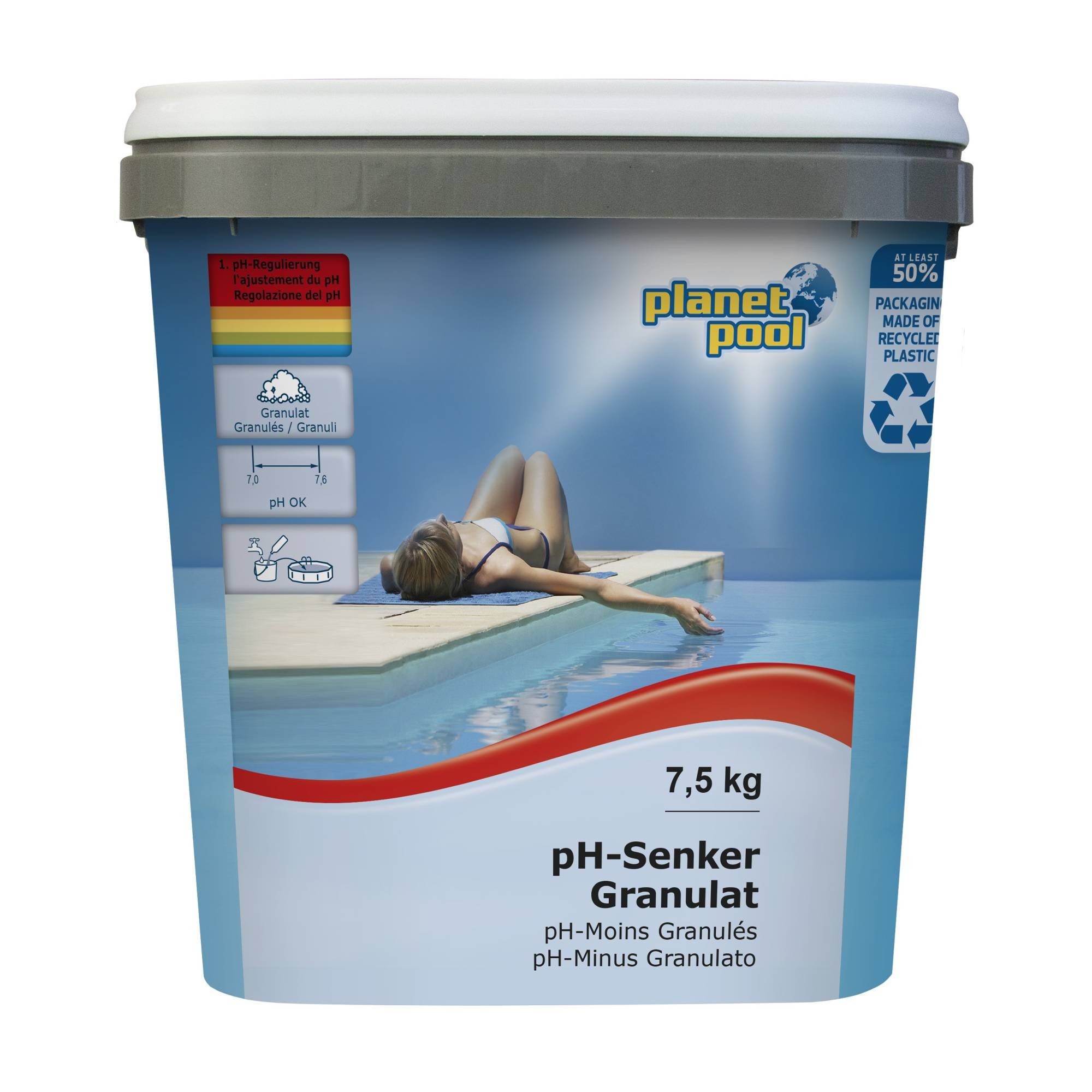 Planet Pool - pH-Senker Granulat, 7,5 kg